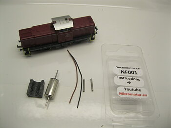 Replacement motor kit for Fleischmann V100/BR 212/BR211