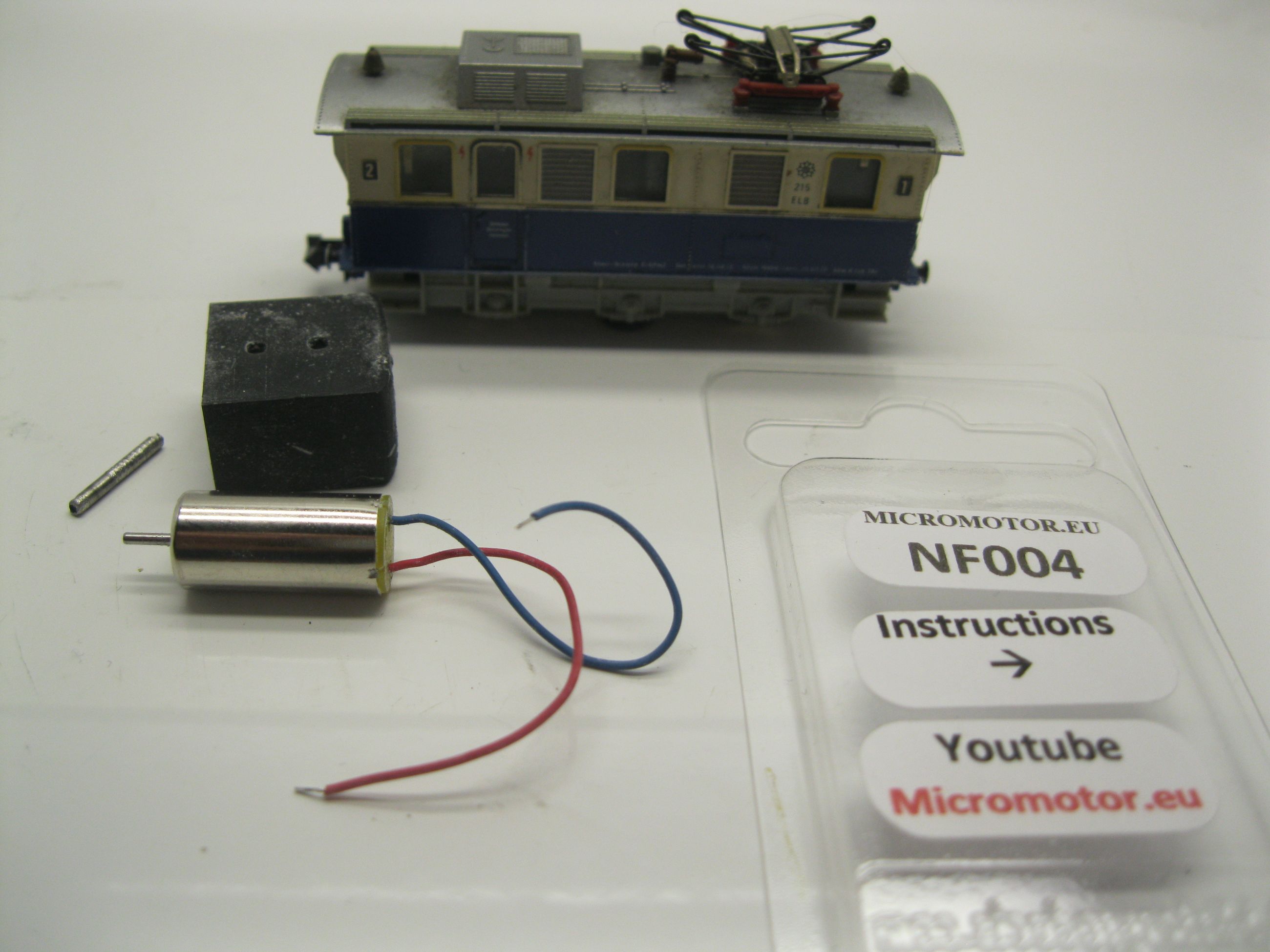 Replacement motor kit for Fleischmann skenrengöringslok