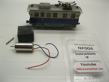 Replacement motor kit for Fleischmann skenrengöringslok