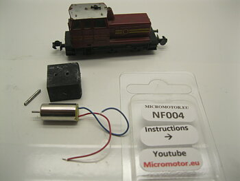 Replacement motor kit for Fleischmann skenrengöringslok