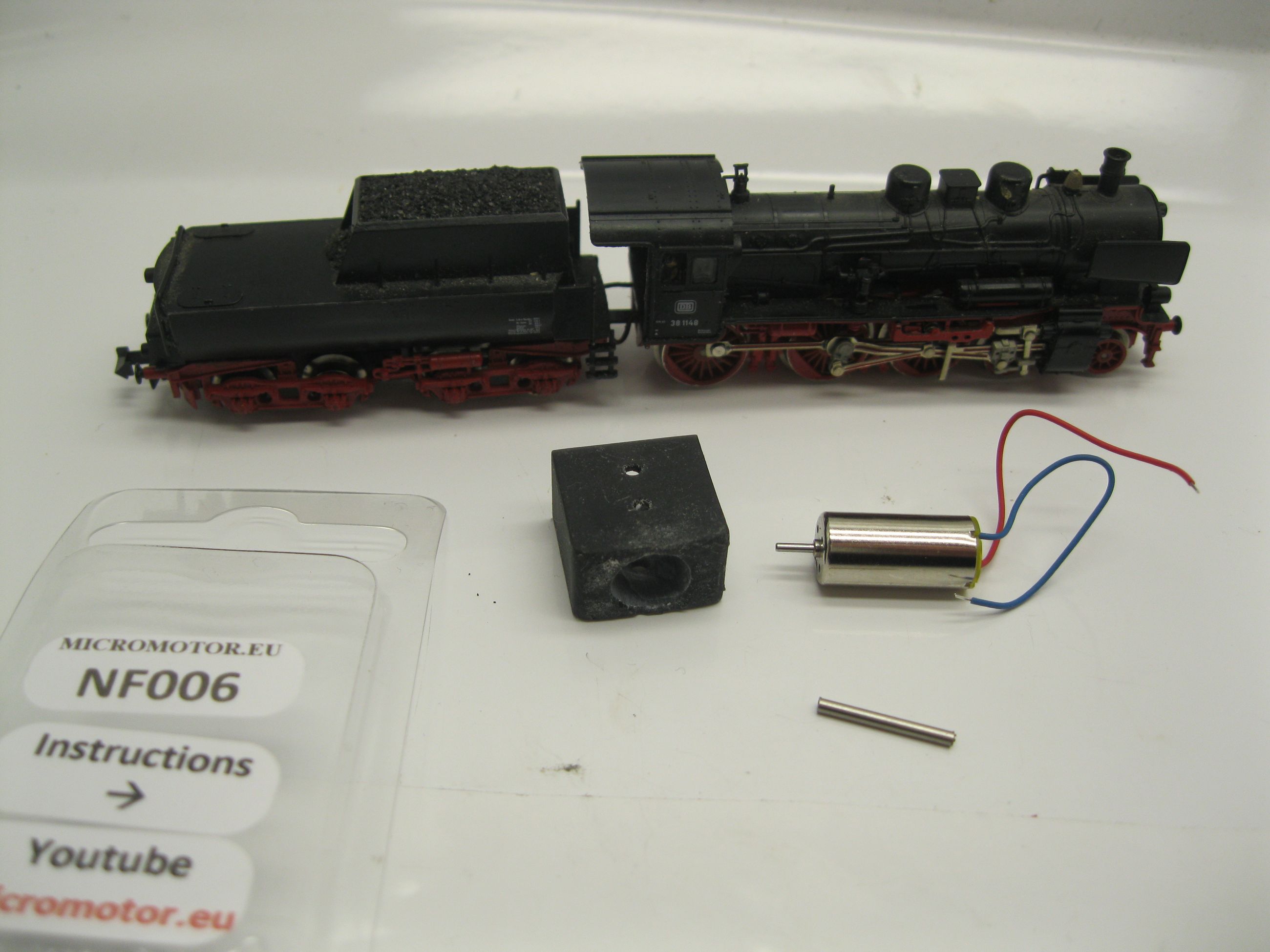 Replacement motor kit for Flm BR 38 W, BR50 W, BR 78, SNCF 232