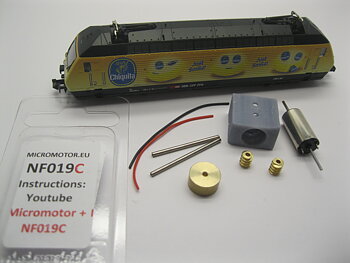 Replacement motor kit for Flm SBB Re 460, BLS Re 465
