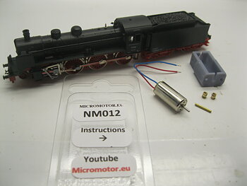 Replacement motor kit for Minitrix DRG BR 17.2, 17.4, KPEV S 10.2, SNCF 230E, FS 677, DRG BR 14.1, Bay S2/5 S3/5