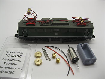 Replacement motor kit for DB E10, BR 110, BR 111, BR 112, BR 139, E40, BR 140, E41, BR 141