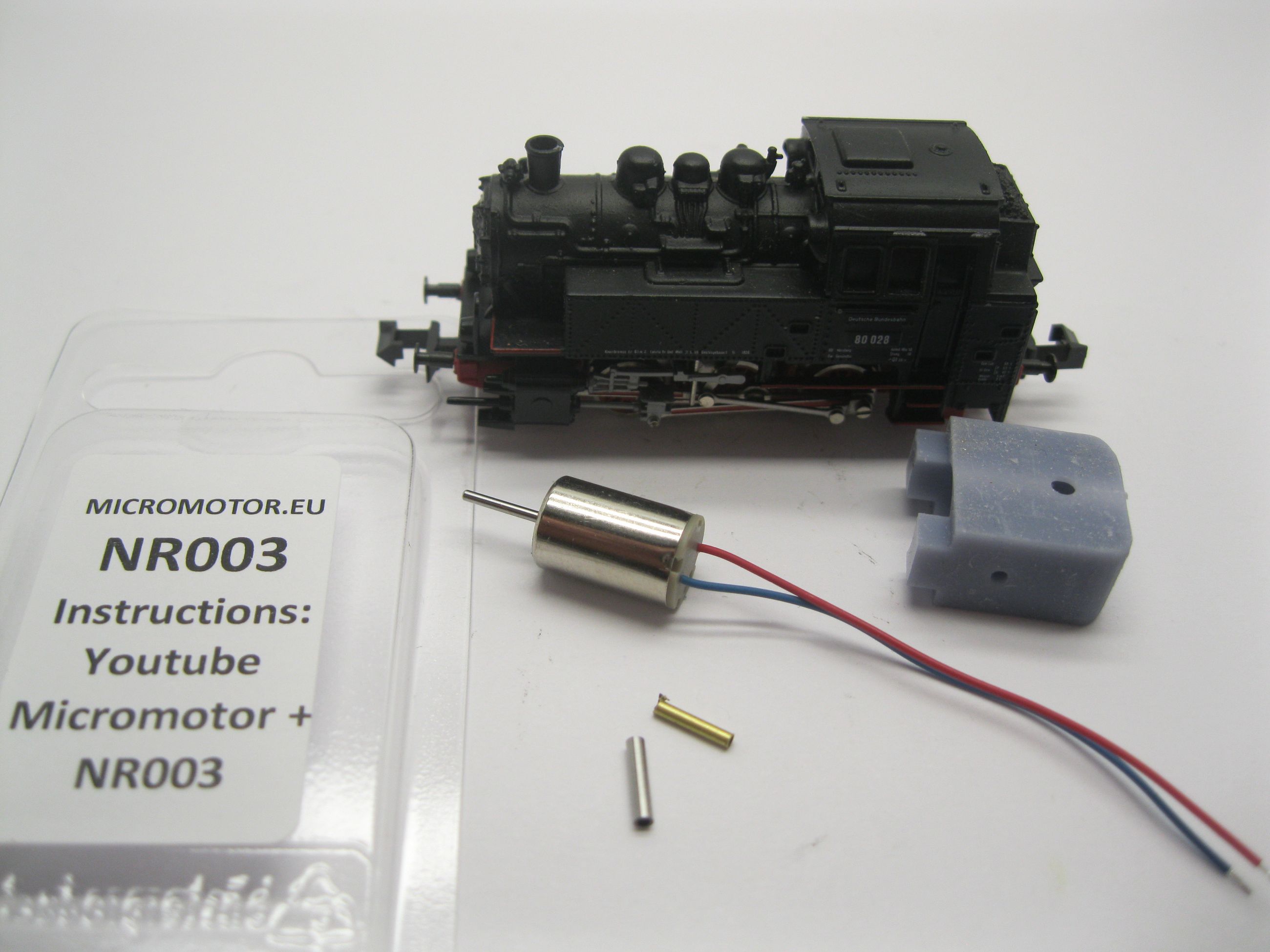 Replacement motor kit for Roco BR 80, BR 237 001, Renfe 030 T