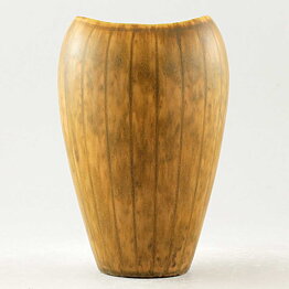 Gunnar Nylund (AXZ 1950s) Brown Biomorphic Vase 15 cm