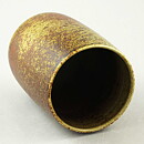 Stig Lindberg (1976) Unique Brown Cylinder Vase  14 cm