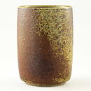 スティグ・リンドベリ 一点もの！！茶色円筒形の花瓶 Vase  1976年 (14cm)