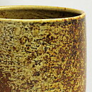 スティグ・リンドベリ 一点もの！！茶色円筒形の花瓶 Vase  1976年 (14cm)
