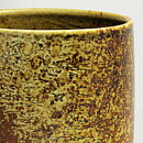 Stig Lindberg (1976) Unique Brown Cylinder Vase  14 cm