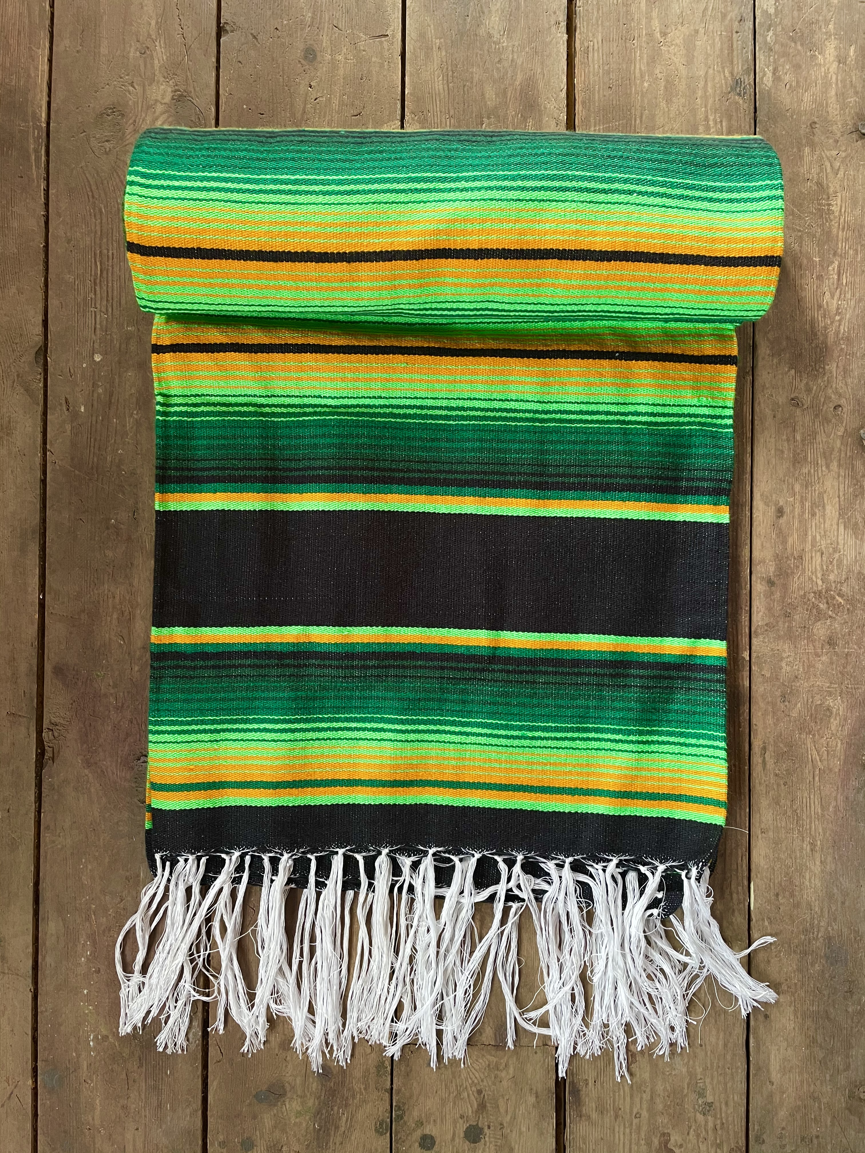 Mexicofilt Serape gröngul twotone  - 3