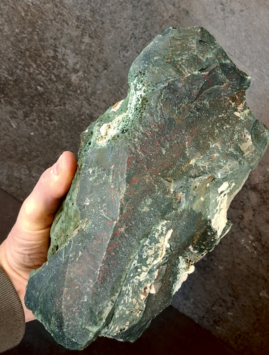 Heliotrop Blod Jaspis , Rå sten   4,3kilo - 3
