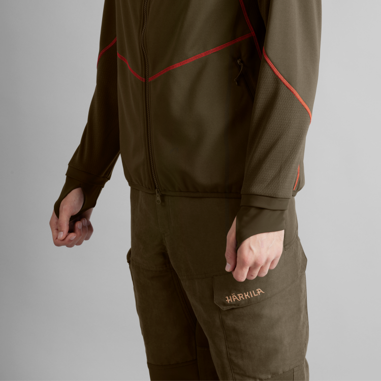 Härkila Scandinavian Fleece Willow Green/Shadow Brown - 4