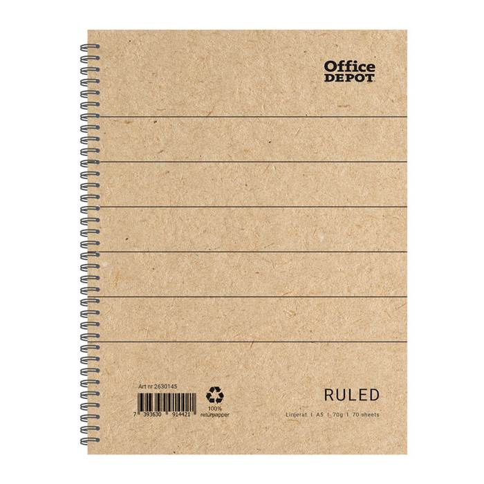Kollegieblock Recycle A5 linj