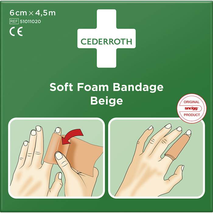 Plåster Soft Foam 6cmx4,5m Bei - 2