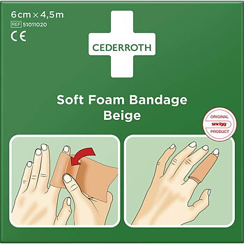 Plåster Soft Foam 6cmx4,5m Bei