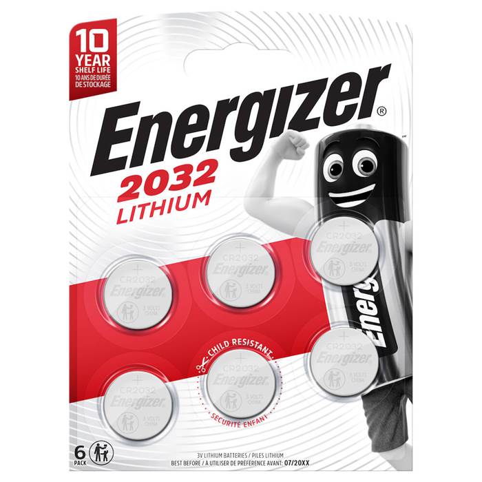 Batteri Lithium CR2032 6p