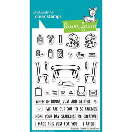 Lawn Fawn - Just Add Glitter - Clearstamps