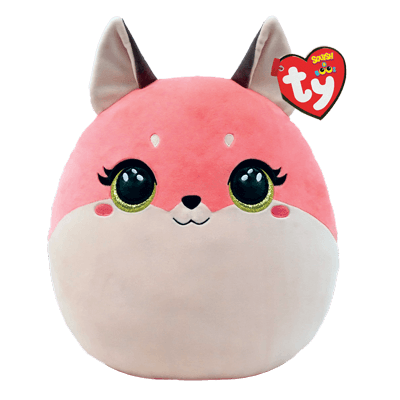 TY Squishy Beanies Pink Fox Roxie, 25 cm