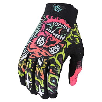 TLD Air Glove Skull Demon Orange / Green