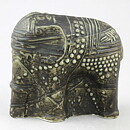 バーティル･ヴァリーン Terraシリーズ 幾何学模様のゾウ Elephant  1978年 13cm (2)