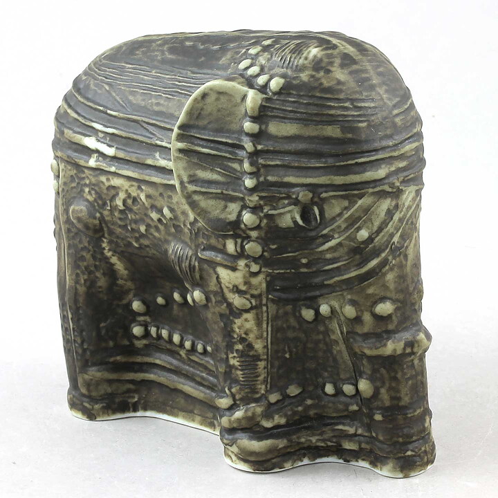 バーティル･ヴァリーン Terraシリーズ 幾何学模様のゾウ Elephant  1978年 13cm (2)