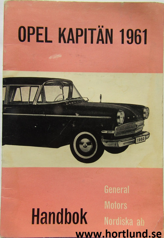 1961 Opel Kapitän Handbok