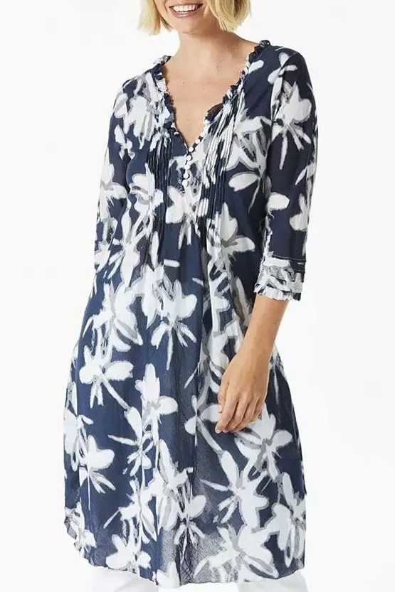 One Season - Middy Poppy Big Sur Cotton Navy