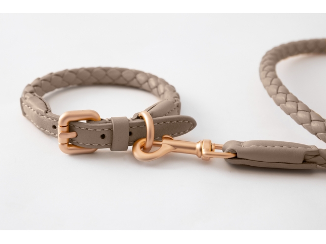 2.8 Ferdinando Taupe Dog Collar - 2