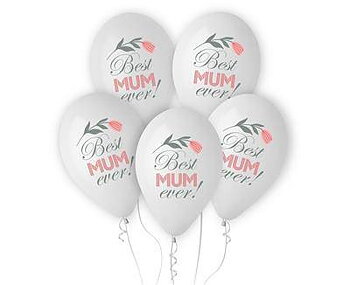 Ballonger | Mors dag | 5-pack | "Best MUM ever"