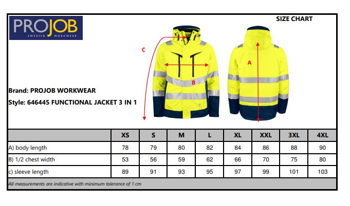 Funktionsjacka 3-1 EN ISO 20471 klass 3/2 - 3
