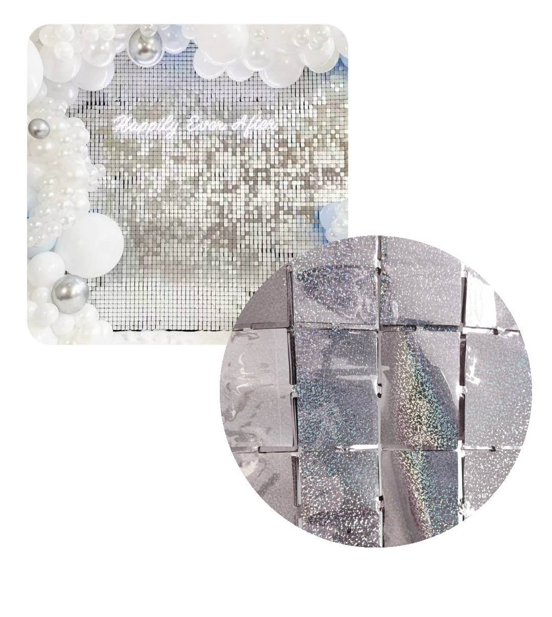 Draperi panel | 100 x 200 cm | Silver holografisk