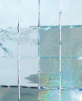 Draperi panel | 100 x 200 cm | Ljusblå holografisk - 1