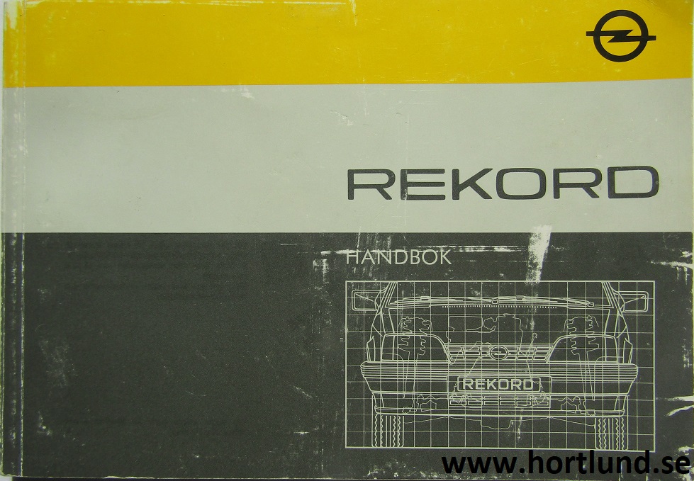 1986 Opel Rekord Handbok