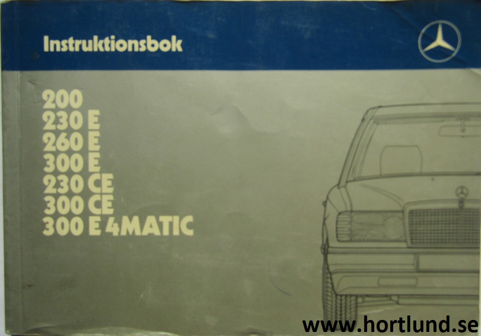 1988 Mercedes-Benz Typ 124 Instruktionsbok