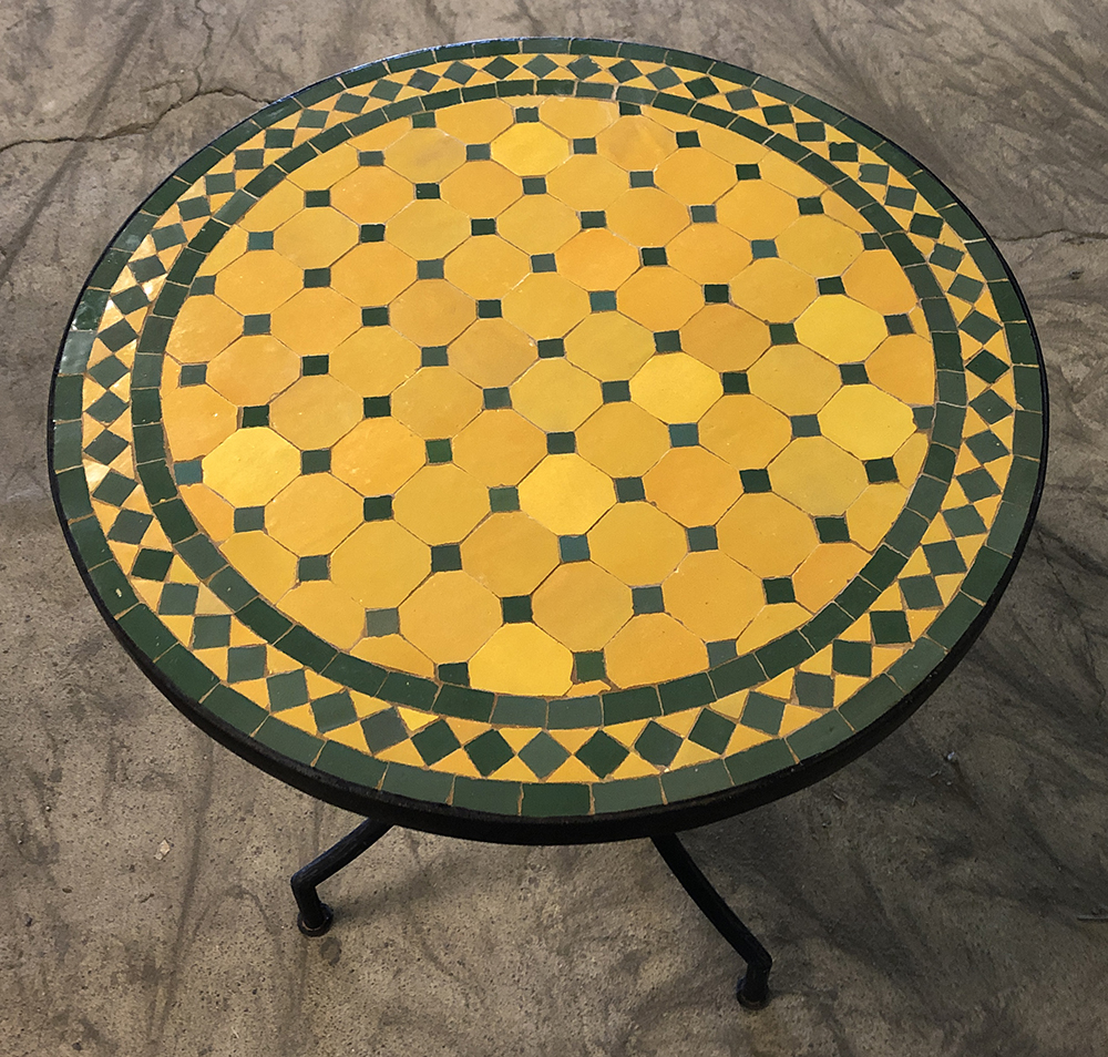 Mosaikbord  - Saffran/grön 60