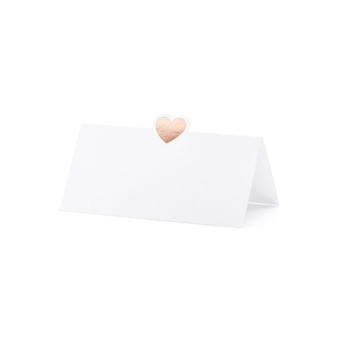Place cards Rosegold heart 10 pcs