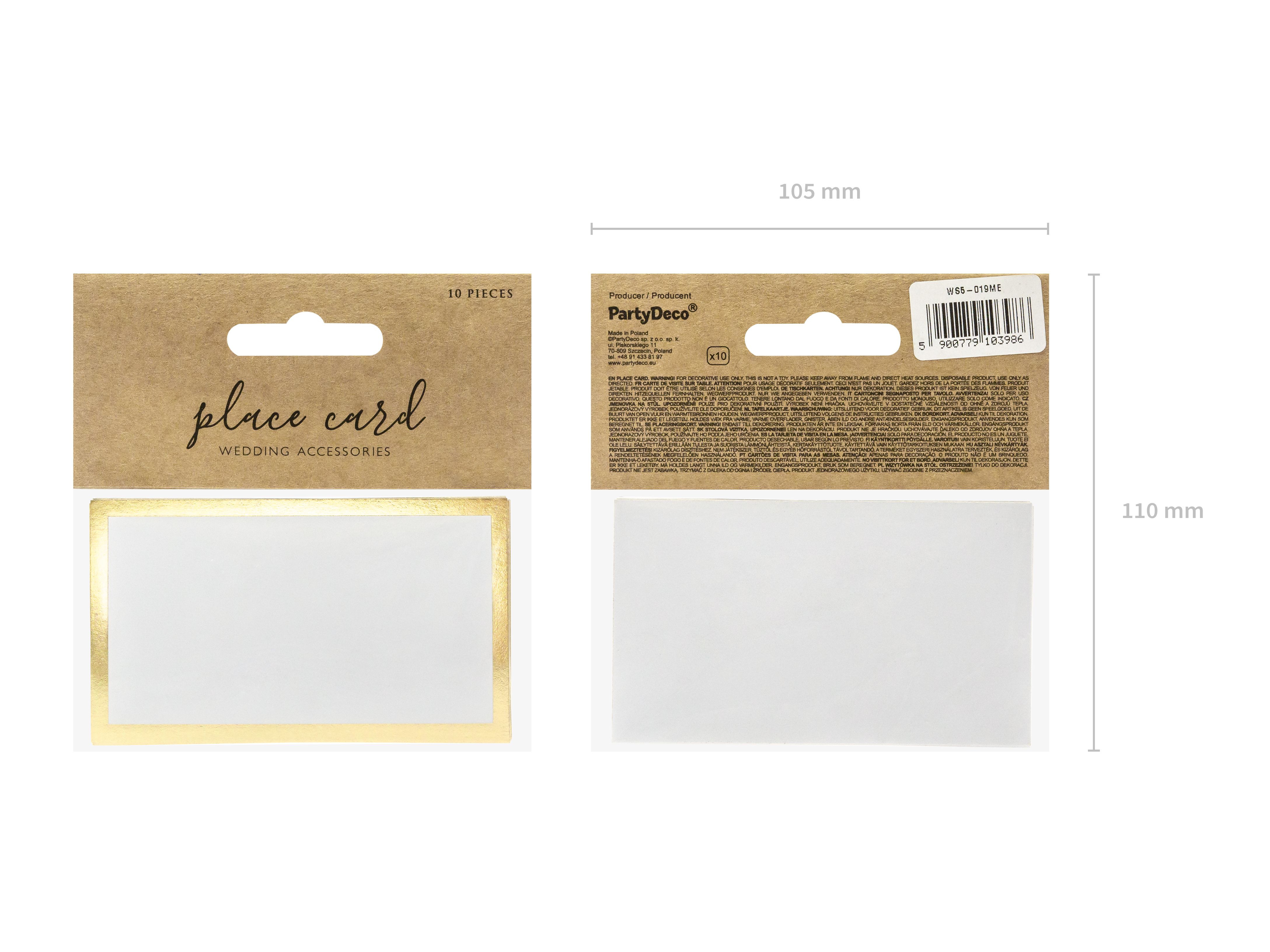 Platskort Guldram 10st - 2
