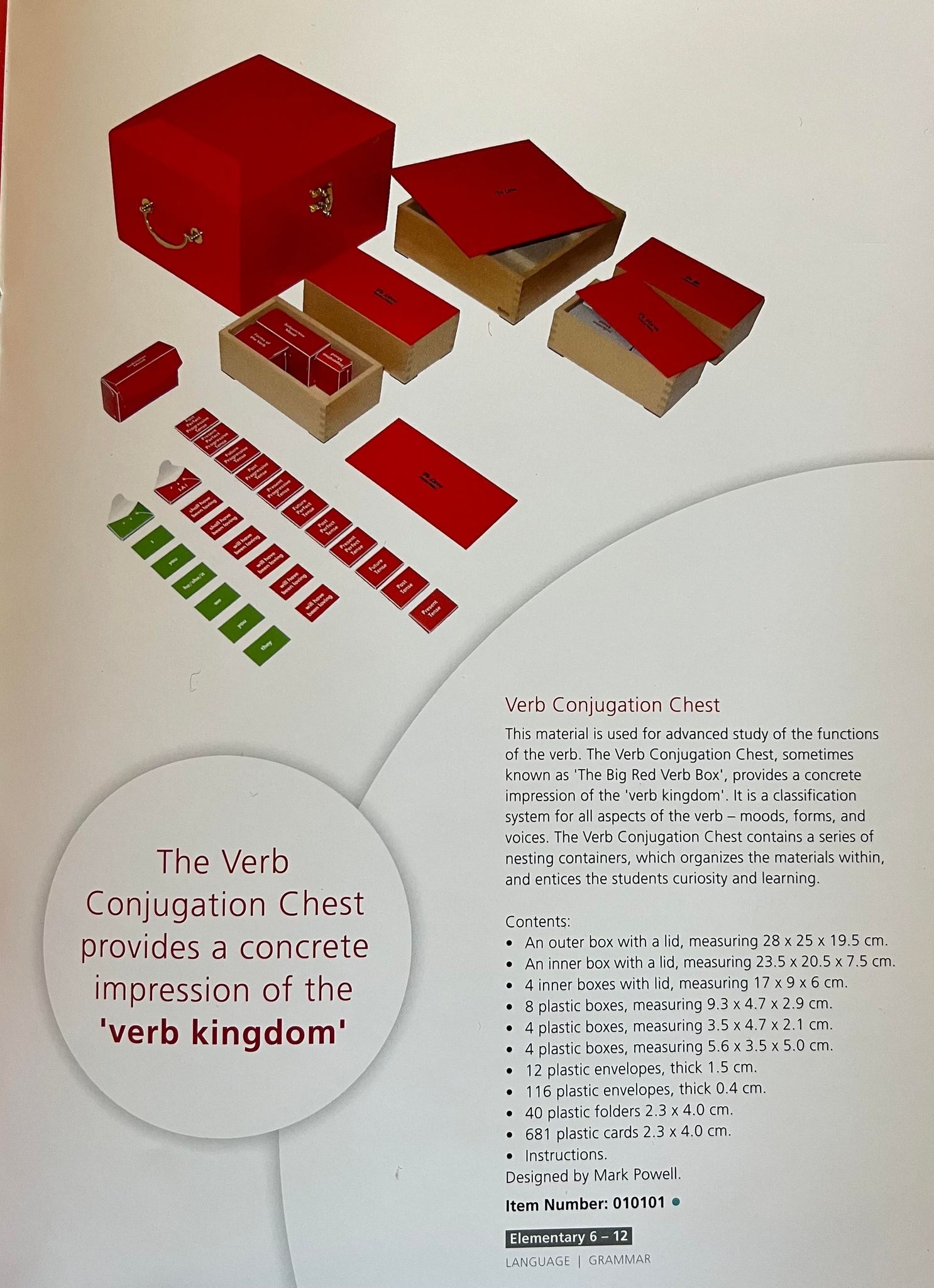 Propé Montessorimaterial Verb Conjugation Chest