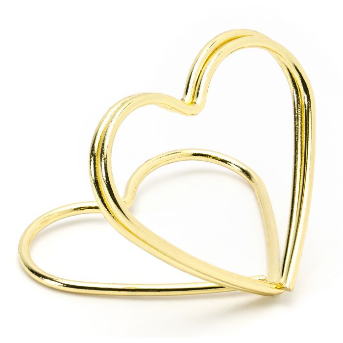 Place cars holders heart Gold 10 pcs