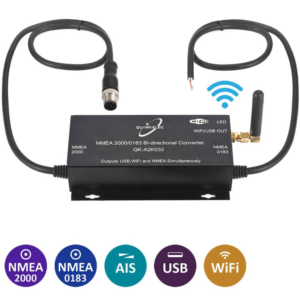 Quark-Elec QK-A032 NMEA0183/N2K  gateway, USB, WiFi - 2