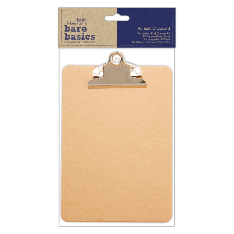 Kraft Clipboard, A5, Papermania Bare Basics 
