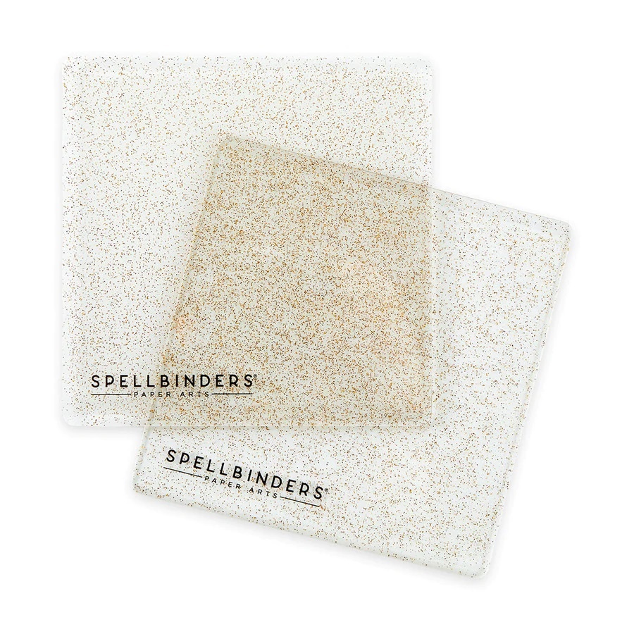 Glitter 6"x6" Skärplatta 2st, Platinum, Spellbinders 