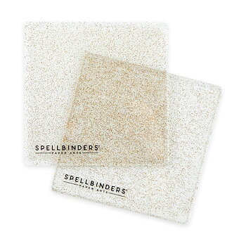 Glitter 6"x6" Skärplatta 2st, Platinum, Spellbinders 
