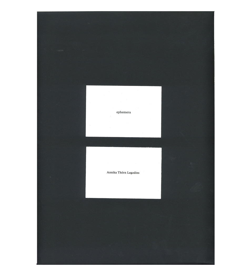  Annika Thörn Legzdins: Ephemera [signed] - 3