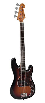SX Retro Series 62 vintage P-style electric bass guitar 3TS
