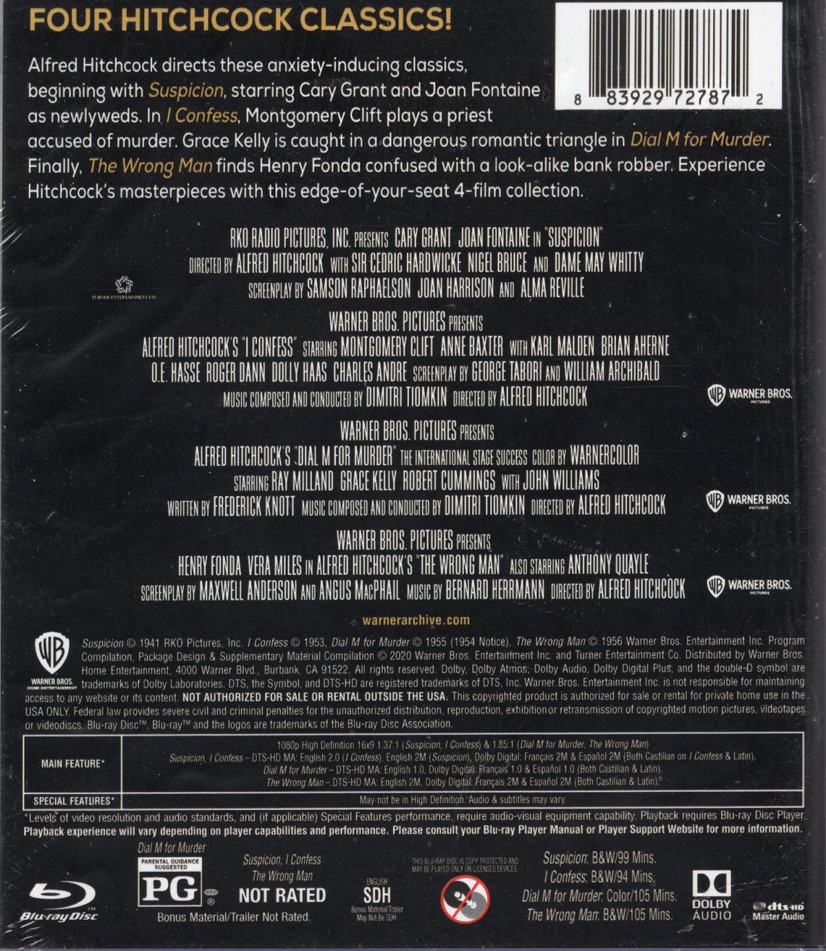 Alfred Hitchcock 4-Film Collection (ej svensk text) (Blu-ray) - 2