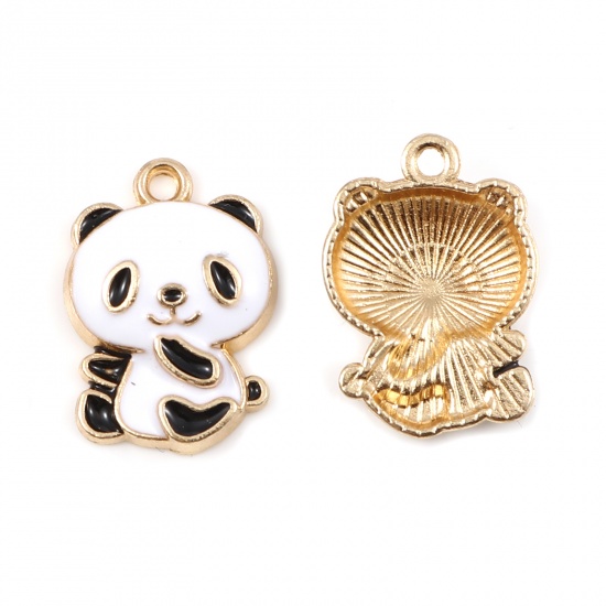Charm -  Enamaled Panda, 21mm