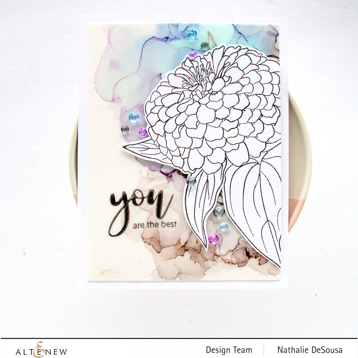 Altenew Paint-A-Flower: Zinnia Magellan Rose Outline Stamp Set