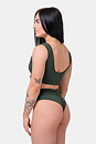 Miami Sporty Bikini Top, dark green